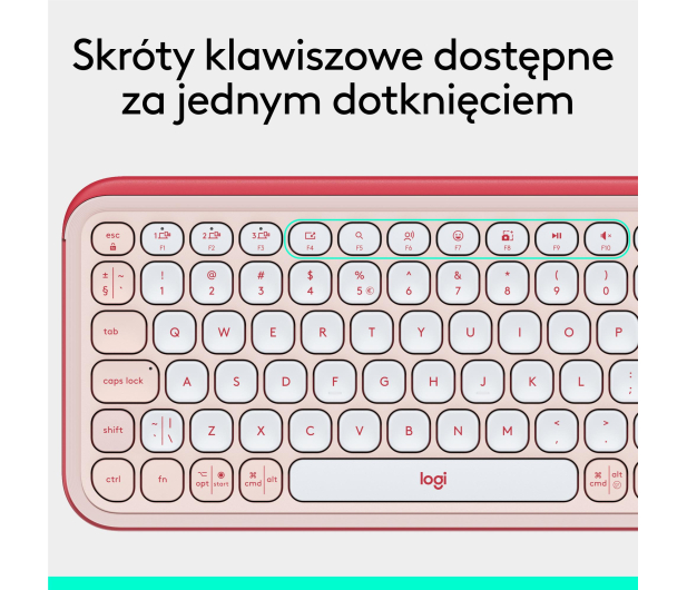Logitech POP ICON Keys różowa - 1276195 - zdjęcie 13